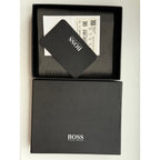Boss Brand New 100% Pure Leather Black Wallet For Coins, Notes And Cards