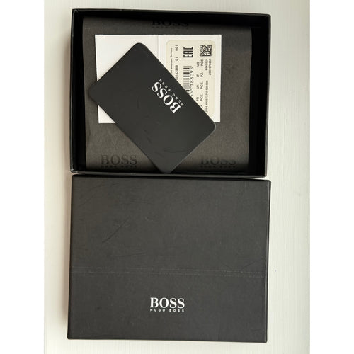 Boss Brand New 100% Pure Leather Black Wallet For Coins, Notes And Cards