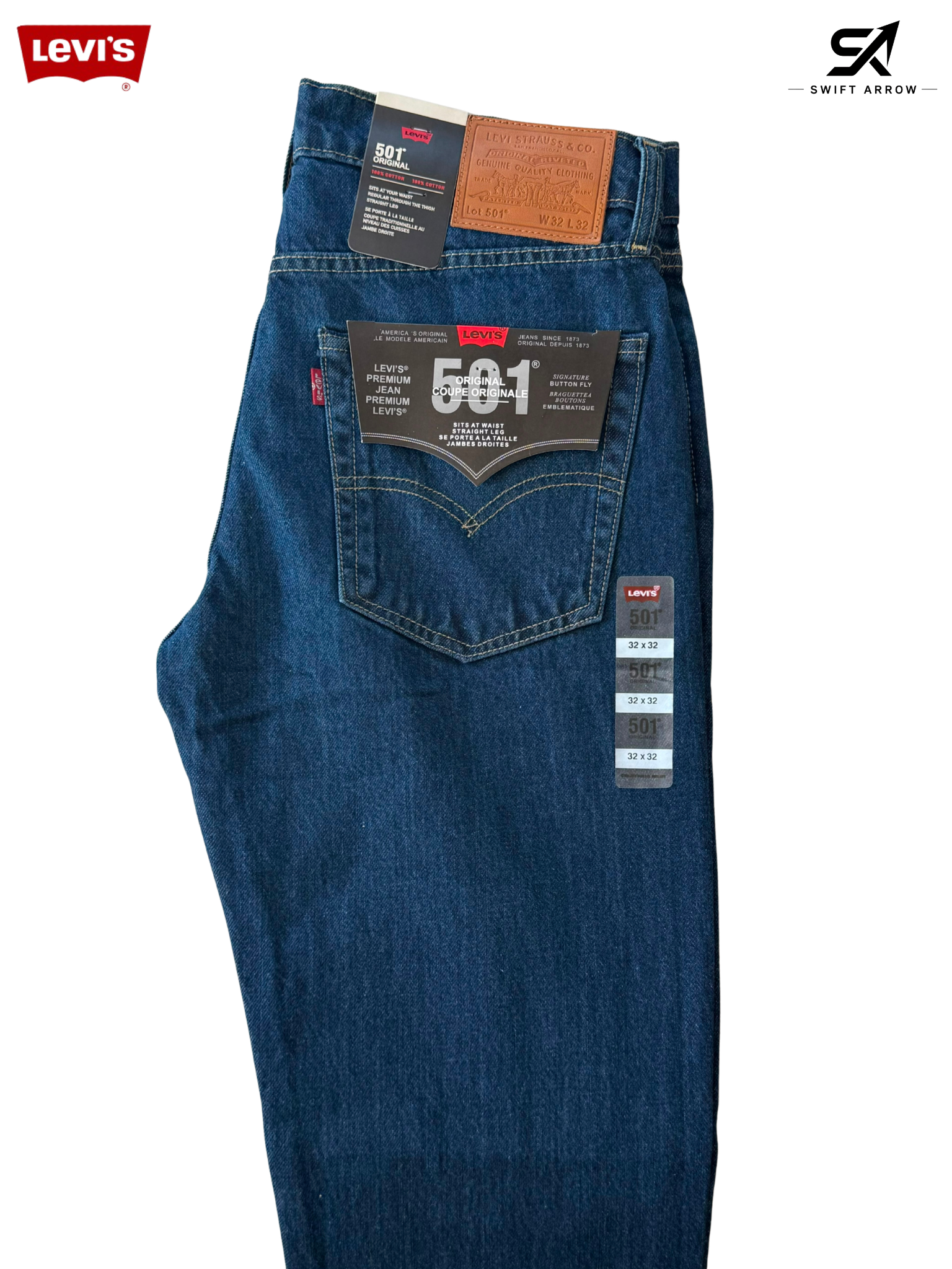 Levi’s 501 Original Fit Jeans – Classic Dark Blue Denim