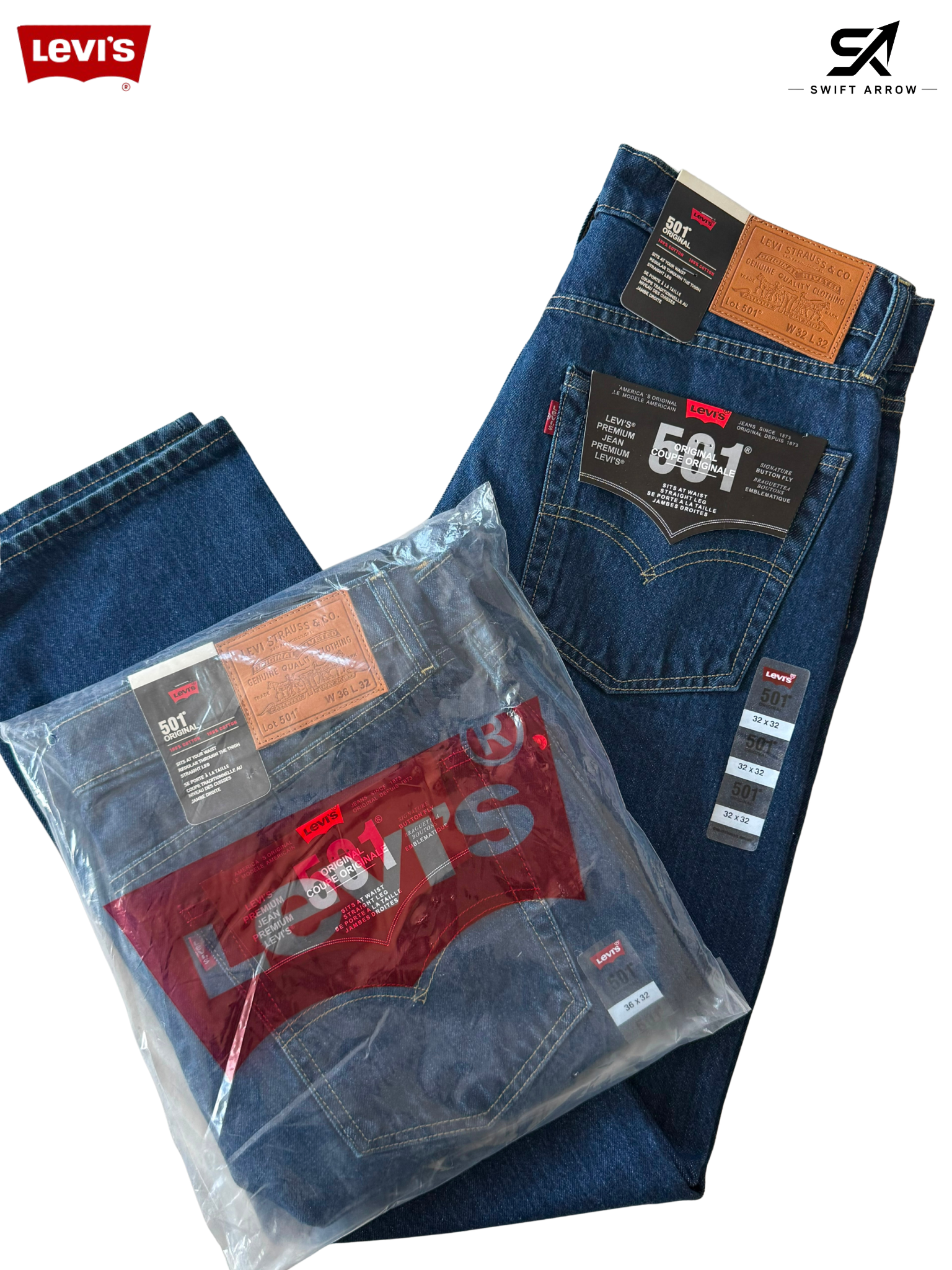 Levi’s 501 Original Fit Jeans – Classic Dark Blue Denim